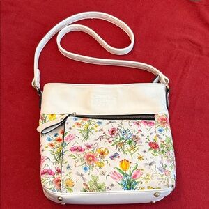 L’Artiste Floral Cream Crossbody Bag